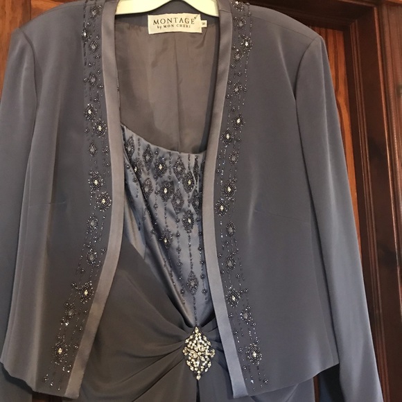 Montage by Mon Cheri, gown and jacket. - Picture 2 of 6